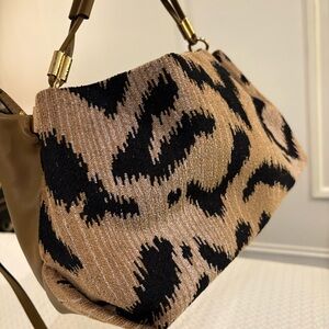 Ulla Johnson Le Tigre tiger print leather bag